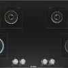 Bosch Series 4, Gas Hob, 90 cm, Tempered Glass, Black PNF9B6F10I - Image 2
