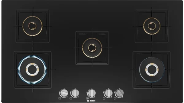 Bosch Series 6, Gas Hob, 90 cm, Tempered Glass, Black PNV9B6F10I - Image 2