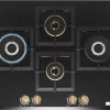Bosch Series 6, Gas Hob, 75 cm, Tempered Glass, Black PNI7B6G20I - Image 2