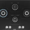 Bosch Series 6, Gas Hob, 75 cm, Tempered Glass, Black PNI7B6B10I - Image 2