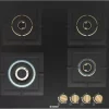 Bosch Series 4, Gas Hob, 60 cm, Tempered Glass, Black PNH6B6F20I - Image 2
