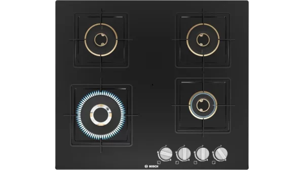 Bosch Series 4, Gas Hob, 60 cm, Tempered Glass, Black PNH6B6F10I - Image 2
