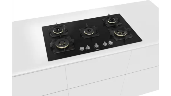 Bosch Series 6, Gas Hob, 90 cm, Tempered Glass, Black PNV9B6F10I - Image 4