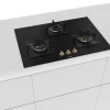 Bosch Series 6, Gas Hob, 75 cm, Tempered Glass, Black PND7B6F20I - Image 3