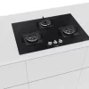 Bosch Series 4, Gas Hob, 75 cm, Tempered Glass, Black PND7B6B10I - Image 4